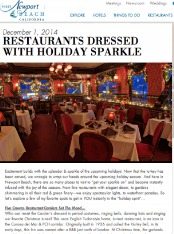 Restaurants Dressed with Holiday Sparkle