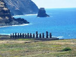 Easter Island 20 Statues near water blogspot