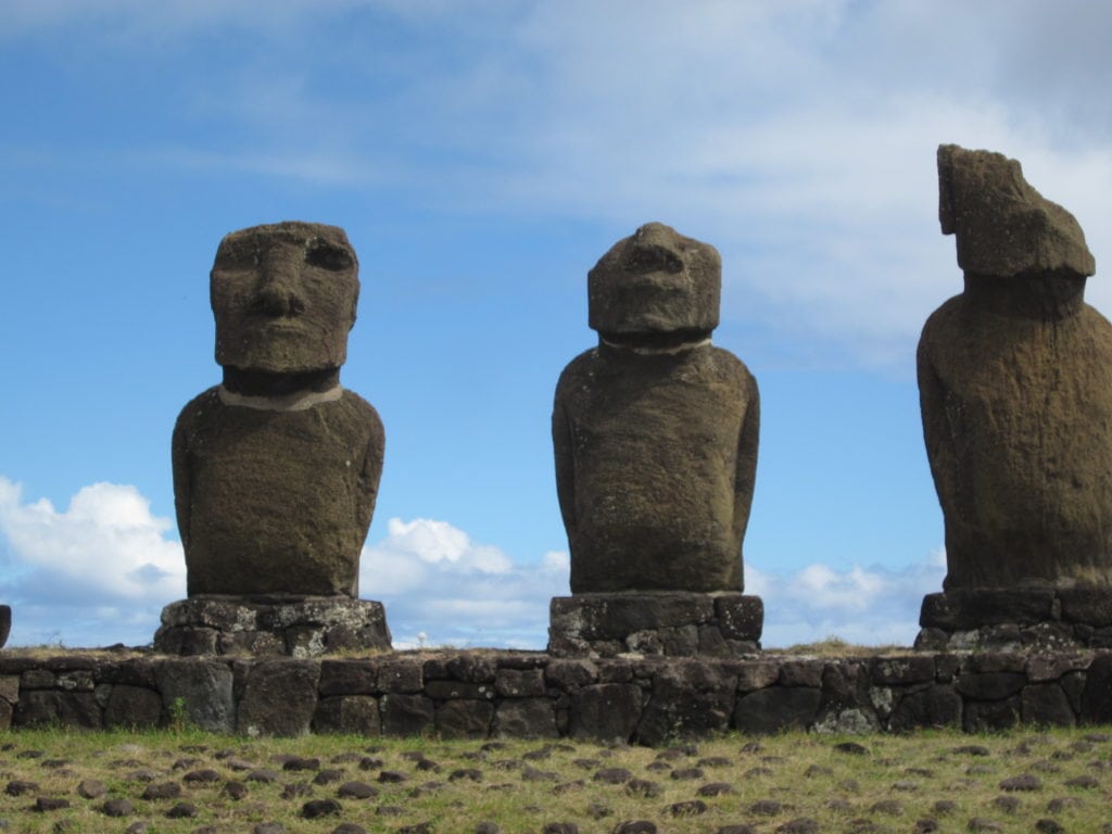 Close up Easter Island Statues